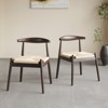 GlasFlength Dining Set Mid-Century Modern Dining Sets with Solid Wood Legs Simple Design for Kitchen  Dining Room 2PCS, Black, 18"*22.8"*22" - 4 of 4