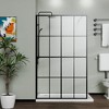 46"x72" Shower Glass Panel, 0.2" Thick Clear Tempered Glass Framed Shower Screen, Doorless Design Wet-room Glass Shower Wall For Walk-in Bathroom - 3 of 4