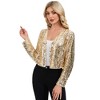 Anna-Kaci Women's Sequin Open Front Cardigan with Long Sleeves and Cropped Fit - 2 of 4
