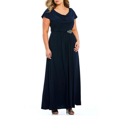 Women's Pleated Embellished Side Detail Long Gown - Alex Evenings