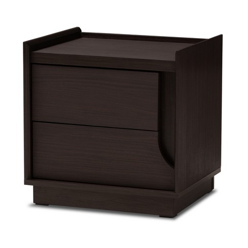 Larsine Finished 2 Drawer Nightstand Brown Baxton Studio Target