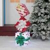 Everstar 42in Stacked Gifts Tinsel Fabric Stacked Gift Box, Red - 3 of 4