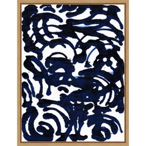 Amanti Art Indigo Swirls II by Jodi Fuchs Canvas Wall Art Print Framed 18 x 24-in. - 1 of 4