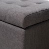 GlasFlength Ottomans and Benches Foot Rest Bedroom Bench Storage Ottoman Bench Upholstered Bench for Living Room, Gray, 50.75"*19.25"*16.25" - 4 of 4