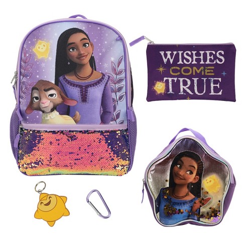 Disney Princesses Girls' 16 Child Backpack with Lunch Bag 5-Piece Set 