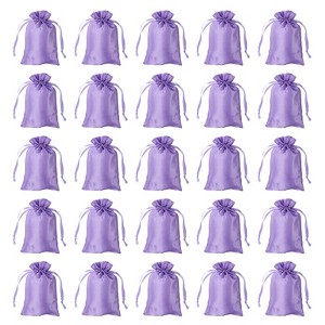 Unique Bargains Mini Smooth Soft Wedding Christmas Satin Favor Bags with Drawstring 50 Pcs - 1 of 4