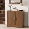 PexFix Modern Wooden Sideboard Cabinet Buffet Cabinet with 2 Doors and Adjustable Shelf Console Accent Cabinets for Dining/Living Room Entryway - 3 of 4