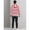 Lars Amadeus Men's Long Sleeves Drawstring Striped Hooded Sweatshirts - 3 of 4