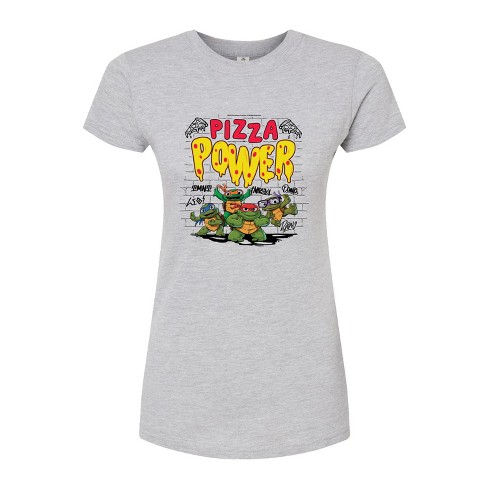 Women's - Teenage Mutant Ninja Turtles Mutant Mayhem - Pizza Power Juniors Fitted Graphic T-Shirt - image 1 of 2