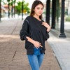 Anna-Kaci Women's Oversized Long Sleeve Pullover Sweatshirt with Drop Shoulders and Side Slits - 3 of 4