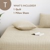 FIONECA 3-Piece All-Season Jersey Knit Quilt Set – T-Shirt Soft, Wrinkle-Resistant Bedding (Quilt + Shams) - 3 of 4