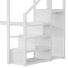 Sapphtopaz Loft Bed with Desk & Charge Station Space-Saving Storage Loft Bed with Wardrobe & Stairs, Metal Bed Frame for Small Space - 3 of 4