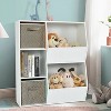 12-inch Foldable Cube Storage Set (6-Piece),Wardrobe Organizer Boxes,Toy & Clothing Storage Containers,Rattan Weave with Printed Pattern,Brown - 4 of 4