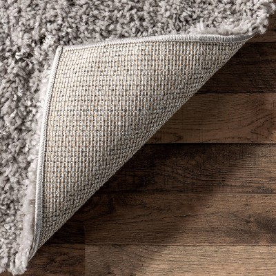 Luxurious Silver Shag Rectangular Rug 52" x 24"