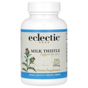Eclectic Herb Freeze Dried Milk Thistle, 120 Veg Caps (600 mg Per Capsule) - 1 of 2