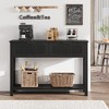 Farmhouse Entryway Table,43 Inch Wood Console Table with 2 Drawers,2 Tier Sofa Table with Storage for Living Room, Foyer Tables for Entryway - 4 of 4