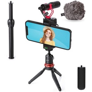 Movo VXR10+ Smartphone Video Rig with Mini Tripod, Phone Grip, and Video Microphone - 1 of 4