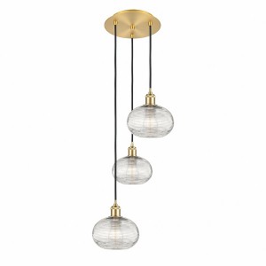 Ithaca - 3 Light Cord Hung Multi Pendant In Industrial Style-25.5 Inches Tall and 14.5 Inches Wide - 1 of 1