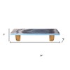 HomeRoots 24" Blue And Natural Wood Agate Pattern Wall Mount Accent Shelf - 3 of 4