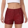 Anna-Kaci Women's Sequin Shorts Elastic Waist Sparkly Party Bottoms with Pockets - 2 of 4