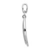 Black Bow Jewelry Sterling Silver Abstract Crystal Accent Circle Pendant, 29 x 40mm - 2 of 4