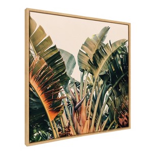 Kate & Laurel All Things Decor 30"x30" Sylvie Hue 2 Framed Canvas Wall Art by Alicia Bock Coastal Beach Palm Tree Wall Art: Tropical - 1 of 4