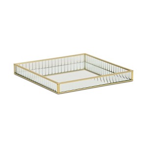 Cheung's Veldra Gold Square Fluted Glass Tray - Small - 1 of 4