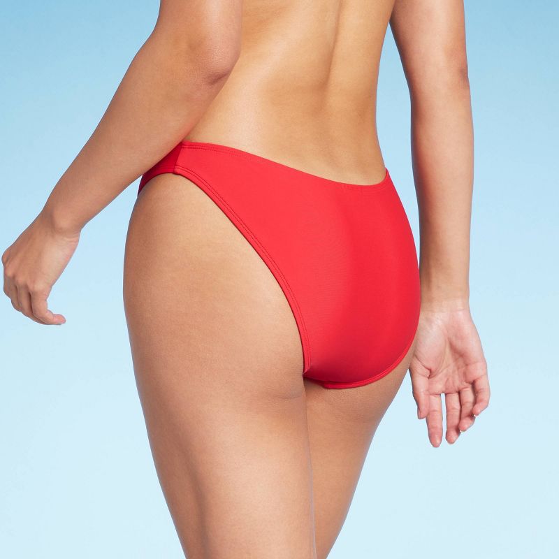 Women's Scoop Front Low-Rise High Leg Cheeky Bikini Bottom - Wild Fable™, 3 of 7