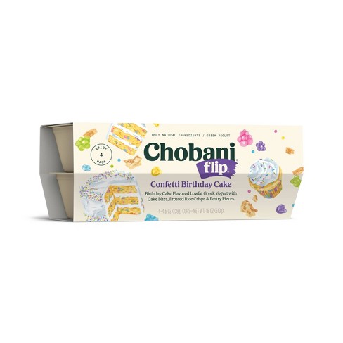 Chobani Flip Confetti Birthday Cake Yogurt 4.5oz/4 Pack - image 1 of 1