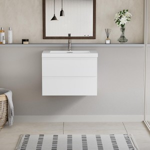 Osparple Modern Bathroom Vanity with Sink Wall-Mounted Bathroom Vanity with 2 Soft Closing Multi-functional Drawers for Small Bathroom - 1 of 4