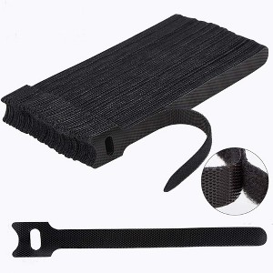 100PCS Reusable Cable Ties 6 Inches , Adjustable Cord Straps Wire Organizer Cord Wrap and Hook Loop Cable Management - 1 of 4