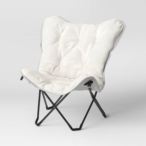 Butterfly Dorm Chair Cream Faux Shearling Room Essentials Foldable Metal Frame Spot Clean No Assembly Target