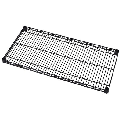 Quantum Storage Systems Wire Shelf, 36"W X 12"D, 600 - 800 Lb. Capacity, Black Epoxy Antimicrobial Finish, Nsf