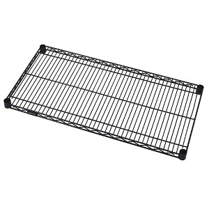 Quantum Storage Systems Wire Shelf, 72"W X 14"D, 600 - 800 Lb. Capacity, Black Epoxy Antimicrobial Finish, Nsf - 1 of 1