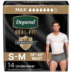Depend Real Fit Incontinence Underwear for Men - Maximum Absorbency - 1 of 4