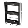 Evideco French Home Goods Multi-Purpose Slim Rolling Cart - 3-Tier Utility Organizer for Bathroom, Kitchen & Dorm - Available in White, Grey, Black - 3 of 4