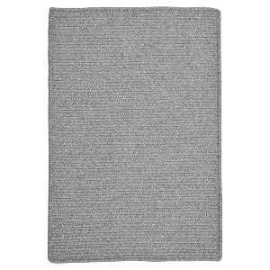 Westminster Wool Blend Braided Area Rug - Light Gray - (5