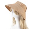 Anna-Kaci Women's Wide Brim Visor Hat with Bow Detail Adjustable Velcro Closure for Beach or Outdoor Protection - 3 of 4