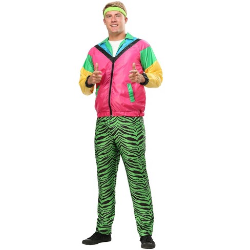 Plus Size Work It Out 80's Costume for Men