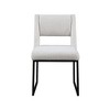 Meridian Furniture,Jayce Cream Boucle Fabric Dining Chair, Set of 2 - 3 of 4