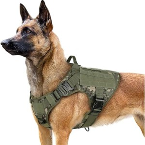 rabbitgoo Tactical Dog Harness for Large, Heavy Duty Pet Harness with Handle, for Training Hunting Walking, Green Camo, L - 1 of 1