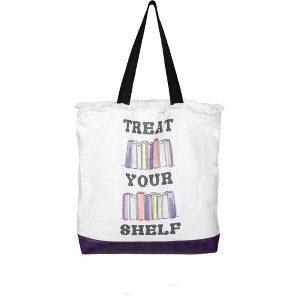 Pavilion Gift Company - Treat Your Shelf - Canvas Tote Bag - Handbags - 1 of 4