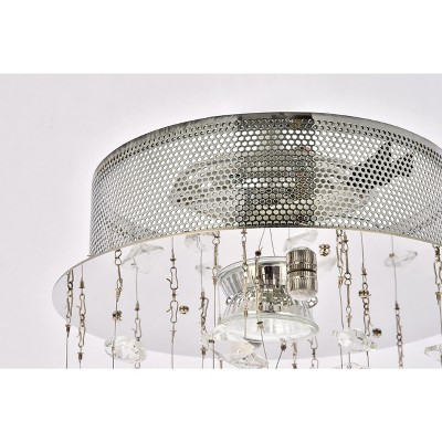 Galaxy Chrome Flush Mount with Clear Royal Cut Crystal