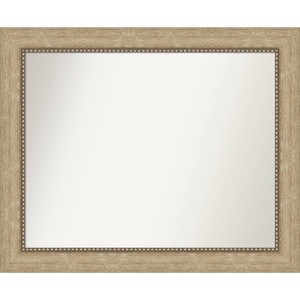 33" x 27" Non-Beveled Astor Champagne Wall Mirror - Amanti Art: Modern Rectangular, Includes Mounting Hardware - 1 of 4