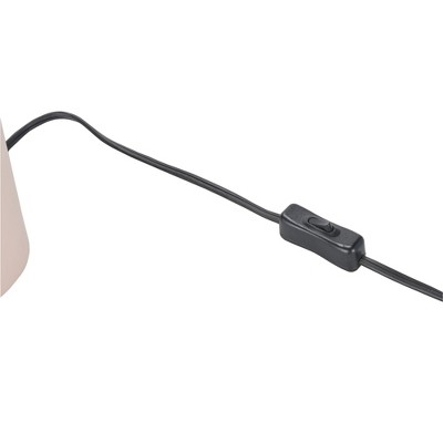 Blush Pink 16" Mid-Century Modern Iron Mushroom Table Lamp