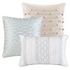 Sapphtopaz 7 Piece Bedding Comforter Sets Luxury Elegant Jacquard Geometric Woven Print and Stripes Designs Reversible Quilt Set - 4 of 4