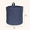 Bigso Soft Hang Around Small Hanging Storage Basket – Collapsible Wall Organizer – Navy – 6.7"x6.7" - 3 of 4
