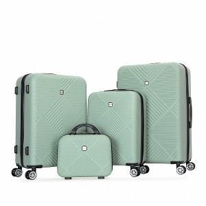 Lyngins Hardside 14/20/24/28 Inch 4PCs Luggage Sets with Aircraft Wheels,Adjustable Handles,Lightweight Suitcase Sets for Family Trips,Travel - 1 of 4