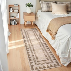 Garvee Modern Border Area Rug Washable Soft Low Pile Non Slip Rugs for Living Room Bedroom Home Decor - 1 of 4
