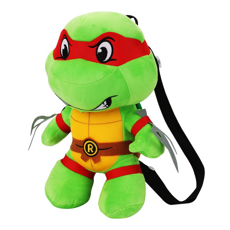 TMNT Retro Character Youth 14' Plush Backpack, 2 of 6
